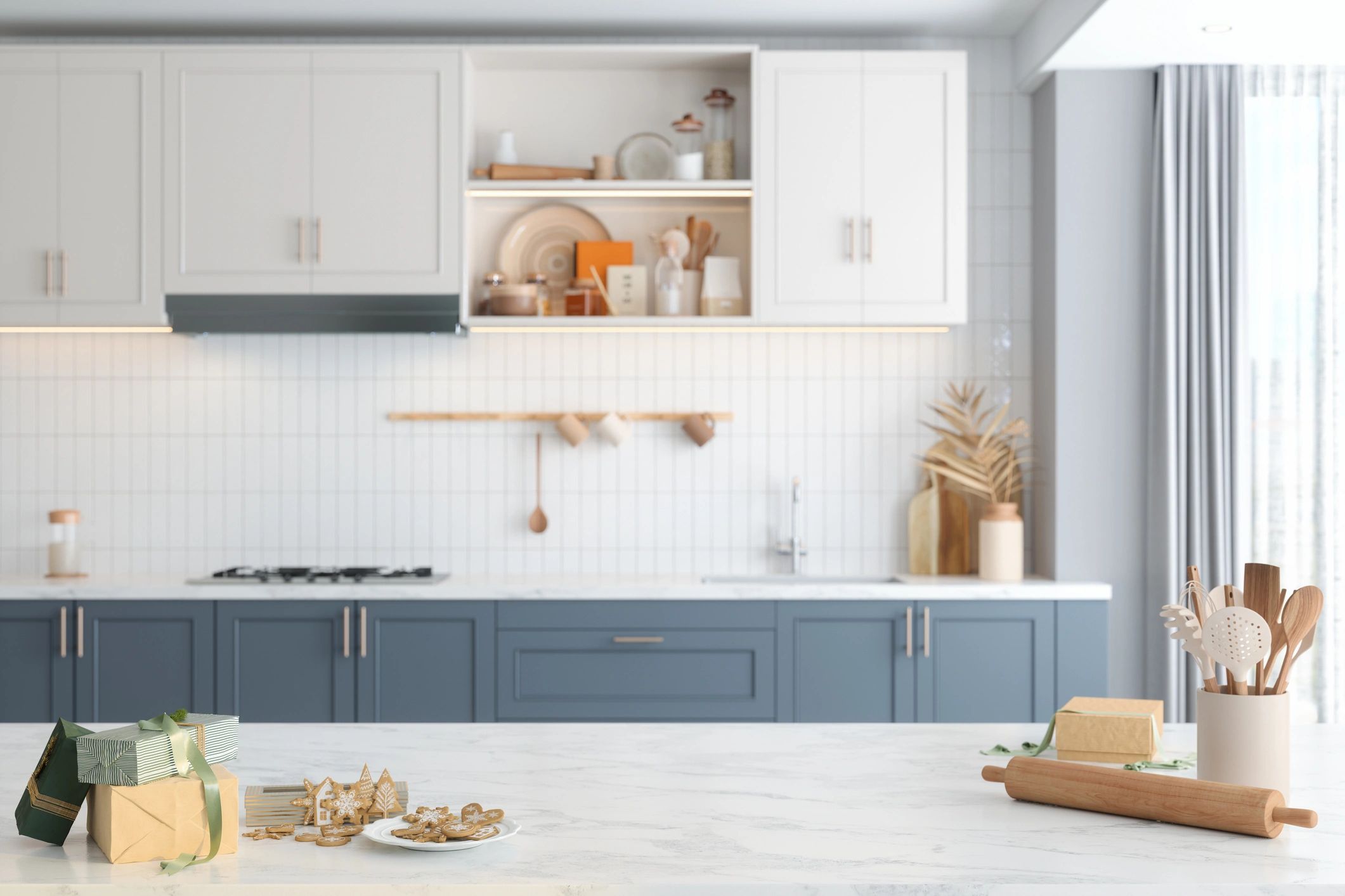 Kitchen counter with everyday items, suggesting simple home swaps