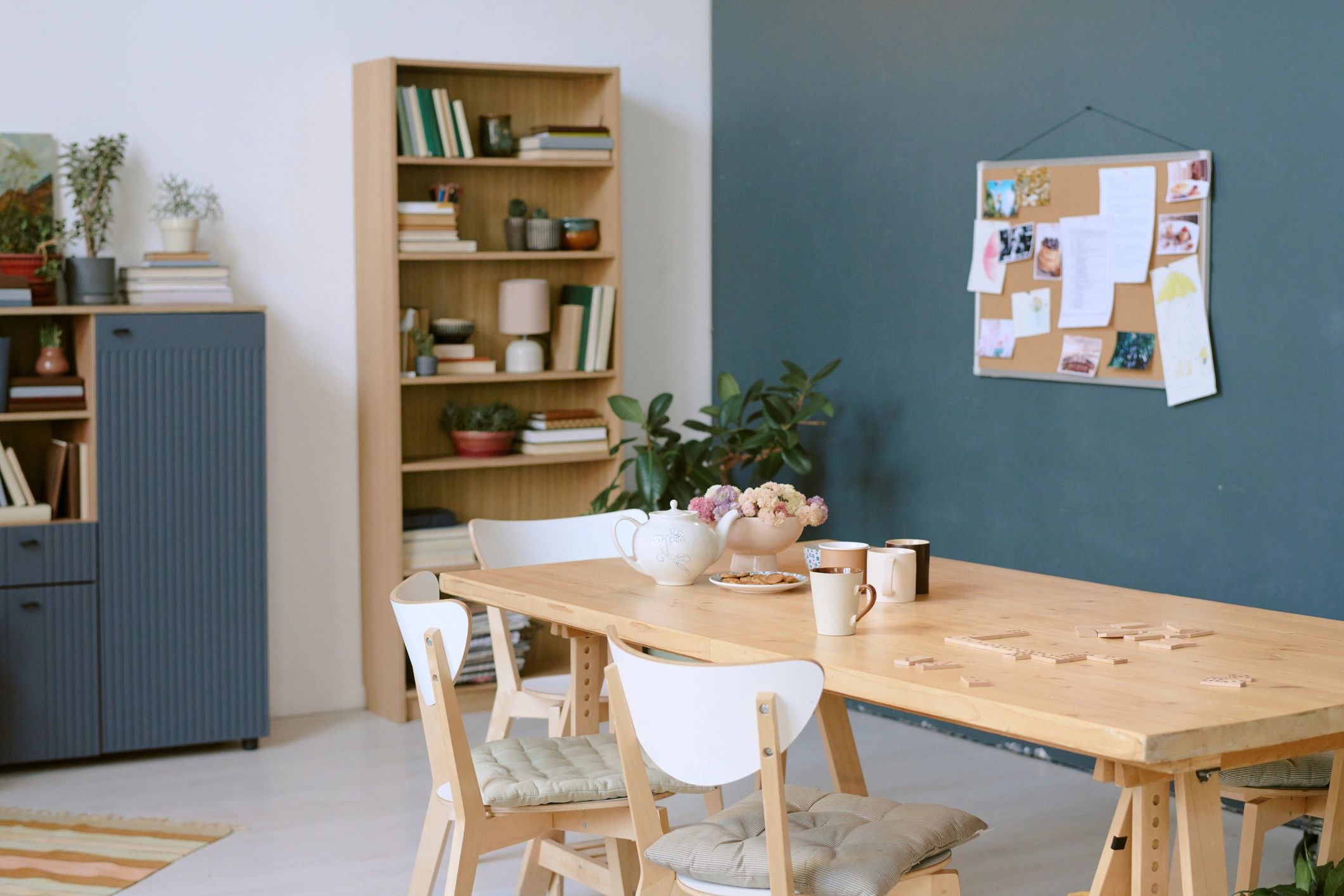 Cozy home space with table, suggesting planning and note-taking